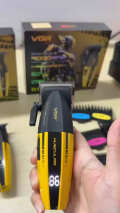 VGR 285 9000RPM Professional Hair for Salon Digital Display Push for High Speed 9000RPM Mens Trimmer English Dual-Purpose