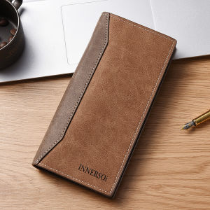 Fashion Long Purse Frosted Splicing Wallet Business Multifunction Bifold Wallet Large PU Leather Clutch Wallet Daily 2025