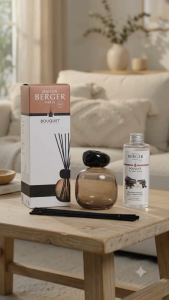 Maison Berger Paris Mineral Black Nude Reed Diffuser Set with Magnificient Vanilla Refill