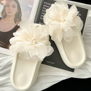 Sweet Holiday Beach Floral Slippers Womens Summer Outdoor Thick Bottom Sandals EVA Material Comfortable Casual Slip-On Shoes
