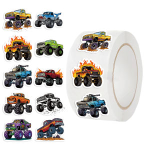 500pcs Monster Truck Stickers Roll Sticker Vinyl Stickers For Teens Adults Decals For Loptop Water Bottles Skateboard Phone
