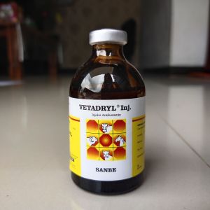 Anti alergi - VETADRYL Injeksi 50ml & 100ml Antihistamin Hewan obat sakit SAPI KAMBING - VETADRIL