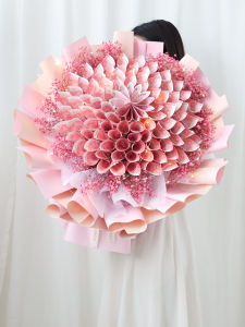 วันวาเลนไทน์ วันเกิด ของขวัญโรแมนติก แพ็คกระดาษห่อดอกไม้ DIY วัสดุดอกไม้ ชุดของขวัญสำหรับแฟนสาว กระดาษห่อดอกไม้สำหรับตกแต่งดอกไม้