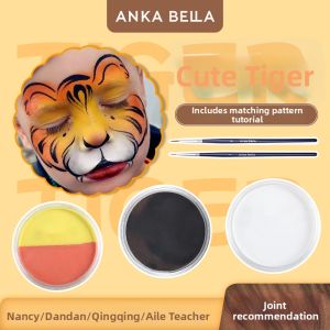 Anka Bella | Multicolor Face Painting Paint Tiger Yellow Orange Set