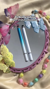 Stylus Pen 2in1 Universal For All Device Apple Android Tab Ipad Microfiber Head Touch Drawing Pen