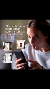 Lemari Pakaian Besi Sliding 2 pintu Jumbo Murah Terjangkau