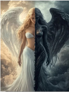 Jigsaw Puzzle Angel And Demon Dual Fantasy Theme For Adults Modern Home Wall Decor Creative Fun Relaxing Brain Teaser Gift