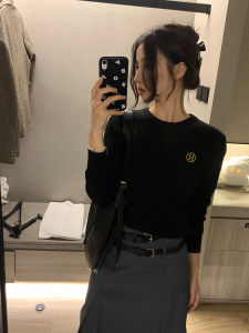 สไตล์เกาหลี ตัวอักษร งานปัก คอกลม เสื้อสเวตเตอร์ถัก ผ้าฝ้าย เบลนด์ ฤดูใบไม้ร่วง ฤดูหนาว ผู้หญิง แฟชั่น หลากหลาย แขนยาว เสื้อท่อนบน