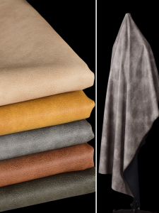 Retro Distressed PU Leather Fabric Two-Tone Soft Imitation Leather Waterproof Clothing Jacket Sofa Soft Case Fabric