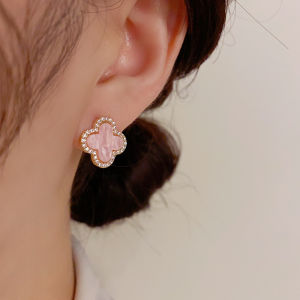 Versatile Minimalist Four-leaf Clover Earrings S925 Silver
