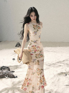 SHAOYEYAN | French Style Chiffon Floral Mermaid Dress