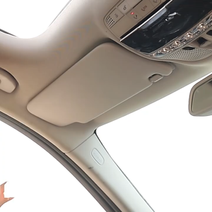 JZ รถแว่นตาเก็บหนัง PU Multi-Function Sun Visor Point Organizer กระเป๋าเก็บแว่นตากันแดดอัตโนมัติผู้ถือการ์ด Organizer