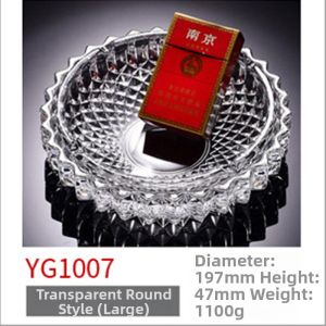 BAIFULING | Circular Bird Nest Style Glass Ashtray