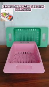 Expand Adjustable Sink Dish Drainer Rack Kitchen Organizer