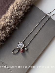 Sunny Zoo Vintage Korean Style Button Necklace & Sweater Chain: A Simple & Unique Personality Accessory for Women