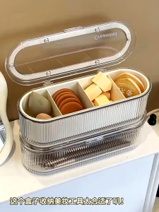 Multi Function Dust-proof Cover Makeup Brush Puff Sponge Storage Box Organizer for Brushes & Sponges Puff