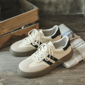 Fashionable Mens Autumn Winter Fleece Lined Deqin Shoes All Purpose Super Synthetic Leather Board Shoes Casual Style round Toe