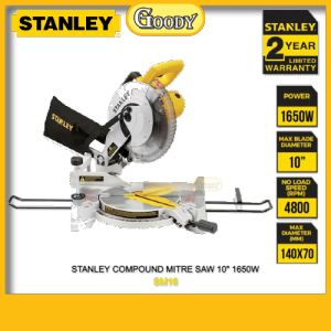 STANLEY SM16 COMPOUND MITRE SAW 10" 254MM 1650W 4800RPM 13.6KG