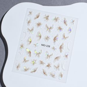 Dreamy Shell Butterfly Stickers Purple Aurora Glowing Powder Sweet Style Super Fairy Nail Art Decals Comfortable High Gloss