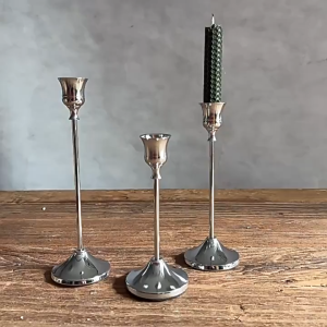 3Pcs Vintage Candle Holder Metal Candle Stand European Style Candlestick Holder Wedding Decoration