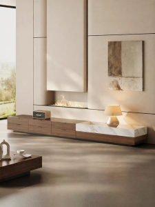 Modern Minimalist Italian Luxury TV Stand Storage