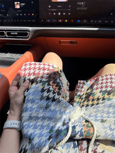 Quần Short Nam Mùa Hè Thường Ngày Phong Cách Mỹ Dệt Kim Kẻ Caro Chấm Bi Chấm Bi Cạp Chun Thoáng Khí Quần Đi Biển Cho Cặp Đôi