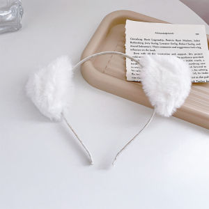 Plush Cat Ears Headband for Women Cartoon Plush Hair Band Anime Cosplay Cute Face Wash Hairband Headware Girls Hair Accessories