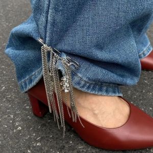 Ingemark 2025 New Fashion Unique Metal Tassels Foot Ankle For Women Beach Foot Chains Jeans Dress Accessories Aesthetics Jewelry