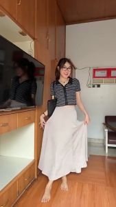 SELMA ROK PAYUNG SCUBA WANITA // AUDY SKIRT MAYUNG ANTI KUSUT