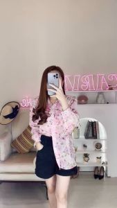 Baju Atasan Wanita Import Premium Blouse korean Style Kekinian Motif Terbaru 7843 Pjg Elinda