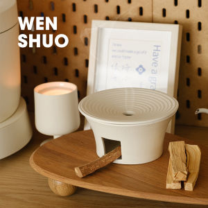 Palo Santo HolderHoly Wood Incense Burner incense diffuser trayJCeramic Incense Holder with Ash CatcherRelax For Yoga/Medidation WENSHUO HOME