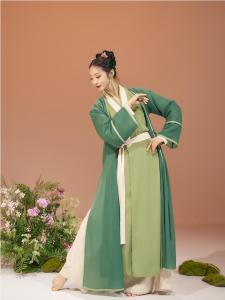 Bộ Đồ Hanfu Phong Cách Bắc Tống Mới Của Phấn Mạc Qianqiu Bộ Đồ Cổ Điển Cải Tiến Bằng Vải Lụa Cho Nữ Bộ Đồ Hanfu Mùa Đông 2024