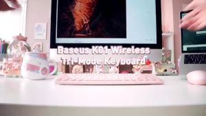 Bàn phím không dây Baseus K01A Wireless Tri-Mode Keyboard (2.4Ghz Bluetooth Kết nối 3 thiết bị)