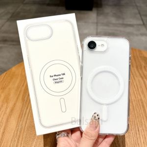 Ultra-Thin HD Clear For Magsafe Case For iPhone 16E 15 14 13 12 Mini 11 Pro Max XR X S 7 8 Plus Magnetic Hard Plastic Slim Cover