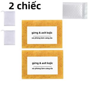 100g Xà Phòng Thủ Công Chanh Nghệ Acid Kojic Tự Nhiên Làm Sáng Da Trị Thâm Dưỡng Ẩm Làm Sạch Da Mặt