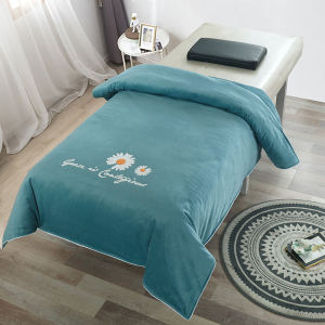 Facial Bed Quilt Beauty Salon Dedicated Duvet Insert Massage Couch Shampoo Chair Winter Fleece-Lined Thickening Rhinestone Velvet Small Quilt Cover