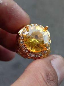 CINCIN BATU YELLOW CITRINE HIGH QUALITY MURAH