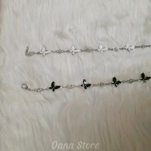 Dây thắt lưng móc xích cánh tiên đai váy móc khóa hợp kim gắn đá