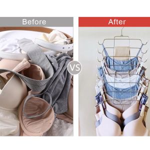 Gantungan Baju Magic Hanger Multilayer 8 Layer Besi Stainless Kuat  Untuk Pakaian Dalam / Bra / Celana / Hanger Jilbab Hijab / Rok / Dasi Hemat Tempat