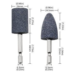 2pcs Hexagonal Shank Grinding Wheel Head Metal Grinding Stone Set - Rotating Tool for Polishing Repairing