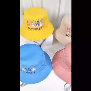 หมวกบักเก็ตกันแดด พร้อมเชือก กันลม กันแดด สำหรับเด็ก 2-8 ปี