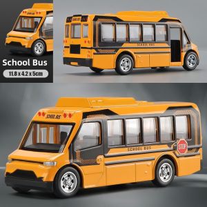 Yellow Metal School Bus Model