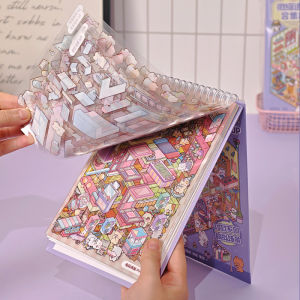 Mr.Paper 3D Miniature Diorama Sticker Book Cute Town DIY Scenery Decor for Journal Scrapbooking Craft Pop Up House Stickers