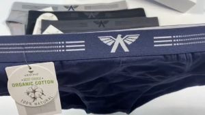 Quần lót nam ARISTINO sịp nam cotton cao cấp cạp logo dệt liền mềm mịn kháng khuẩn thoáng khí co giãn tốt - ABF056