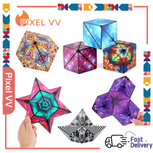 3D หลากหลายเรขาคณิตเปลี่ยนแม่เหล็กเมจิก Cube ต่อต้านความเครียดอยู่ไม่สุขของเล่น Cube ต่อต้านความเครียดนิ้วของเล่นปริศนาออทิสติกของเล่นความเครียดบรรเทาอยู่ไม่สุขของเล่น