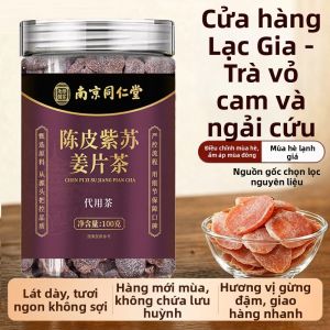 Trà Ăn Vặt Từ Vỏ Quả Dried Citrus Gừng Tím và Đường Đỏ