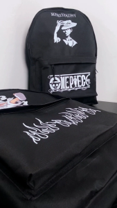 Tas Ransel ONE PIECE Tas Sekolah Kartun Anime Ransel Anak Laki Laki dan Perempuan Kapasitas Besar