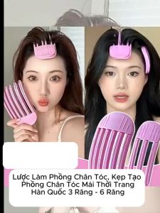 Lược Làm Phồng Chân Tóc 3 Răng Và 6 Răng Không Cần Nhiệt Kẹp Tạo Kiểu Tóc Phồng Giữ Nếp Tóc Bồng Bềnh Tự Nhiên Cả Ngày