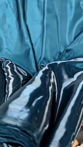 Navy blue shiny liquid satin fabric metal crystal silk DIY sewing womens clothing set clothing curtains home textiles fabric