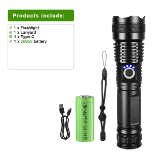 Aluminum Alloy LED Strong Light Flashlight 8000000LM Powerful Torch Rechargeable Lamp Super Bright 2000m Flashlight Hunting Lamp